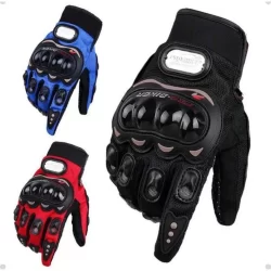 Luva Pro Biker Preta Moto Motoqueiro Motocross Bike Trilha - Preto/azul/vermelho aleatorio
