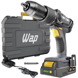 Parafusadeira Furadeira de Impacto 21v 13mm 45Nm Sem Fio Luz Led Maleta Wap