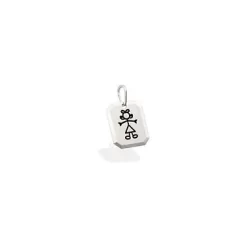 Pingente placa menina prata 925