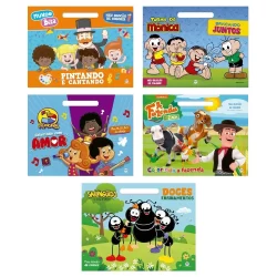 Kit livro infantil blocão de colorir.