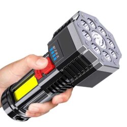 Lanterna Tatíca TOP MAIS FORTE Ultra Brilhante Com LED Externo Carregamento USB MT132 (F1) MT133 (CR)