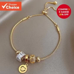 Pulseira Ajustável De Coração De Diamante Da Moda Coreana Para Joias De Mão Simples E Modernas Femininas