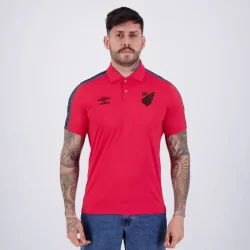 Polo Umbro Athletico Paranaense Viagem 2022 Vermelha