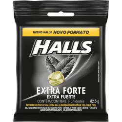 Bala Halls Extra Forte 84g com 3 Unidades