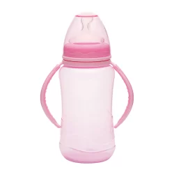 Mamadeira Kuka Aquarela Big Ortodôntica com Alça Rosa 330ml