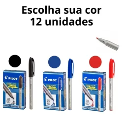 Caneta Permanente para CD/DVD 2.0 mm  Ponta Fina Azul Preto Vermelho Pilot - 12UN Escolha Sua Cor
