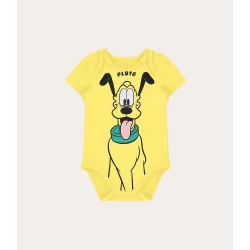Body Bebê Pluto Mickey Disney® Em Algodão Malwee Kids