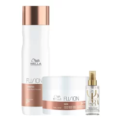 Kit Shampoo, Máscara Fusion e Oil Reflections Light - Wella