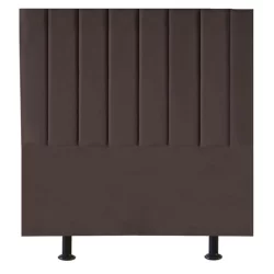 Cabeceira Estofada Cama Box Solteiro 90 cm Paolla Suede Marrom