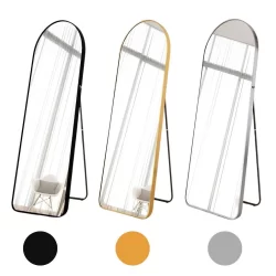Espelho Grande 150x40cm Corpo Inteiro Vitral Moldura Orgânica para Decoração de Quarto e Sala