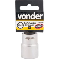 Soquete estriado enc 1/2" 15mm curto vanád. Vonder