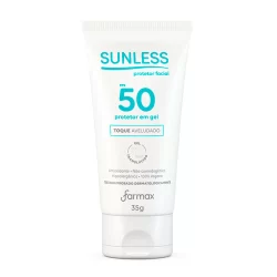 Protetor Solar Facial Sunless Gel Translúcido FPS 50 35g