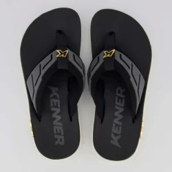 Chinelo Kenner Kivah Full Force Preto e Branco