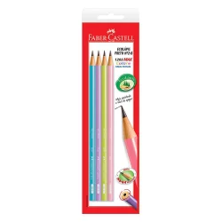 Lápis preto Colors SM/1205MED com 4 unidades Faber-Castell