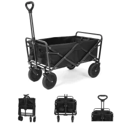 Carrinho Para Carga Dobrável Multifuncional Camping Com Bolsa suporta até 150kg