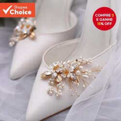 Acessório De Casamento Nupcial Re Móvel Pérola Flor Sapato