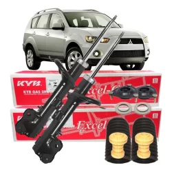 Par Amortecedor Dianteiro Kayaba + Kit Asx 2011 2012 2013 2014 2015 A 2022 Outlander 2020 2021 2022