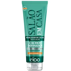 Eico Leave-in Creme Modelador Cacheados Proteção Térmica Salão Em Casa Cachos Definidos 250ml
