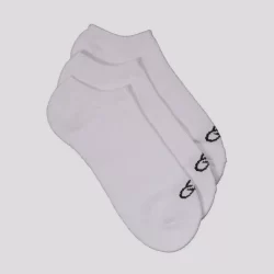 Kit Meia Olympikus Tripack Cano Curto Branco