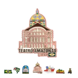 Imã Emborrachado Turístico De Manaus/Amazonas Brasil - Lembrancinha Souvenir Brasil
