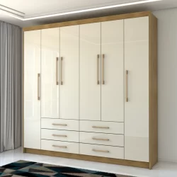 Guarda-Roupa Casal Ele e Ela 6 Portas 6 Gavetas