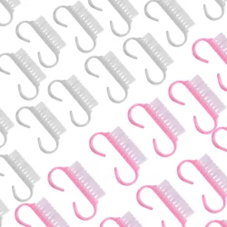 Kit 40 Mini Escovinhas Manicure Limpeza De Unha Tira Pó Salão