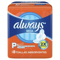 Absorvente Always Super Proteção Seca C/Abas 8Un
