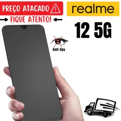 Película Cerâmica Fosca Privacidade 3D P/ Realme 12 5G Best Matte Antispy - Qualidade Verificada ✅