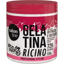 Gelatina Salon Line To De Cachos Óleo De Rícino 550g