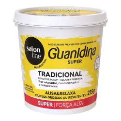 Guanidina Tradicional Super Forte Alisa e Relaxa Salon Line 215gr