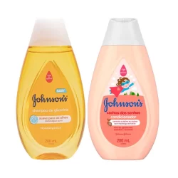 Kit Shampoo Johnson's Baby 200ml e Condicionador Johnson's Cachos dos Sonhos 200ml