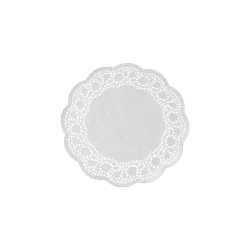 Doilies toalha de papel rendado Redondo  25cm Branco 52 un