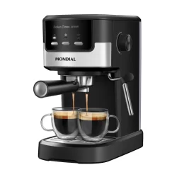 Cafeteira Mondial Expresso Dolce Crema 20 Bar C-20-EC 1200W 127V Preto/Inox