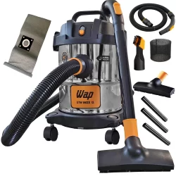 Aspirador De Água E Pó 12L Inox 1400w Profissional Sopro Wap