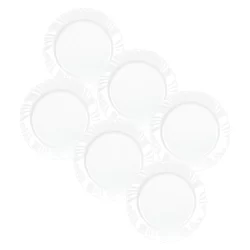 Kit 6 Pratos Rasos Nadir Figueiredo Pétala Vidro Floral Branco 25cm