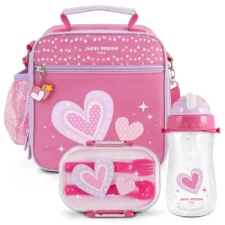 Kit Infantil Jacki Design Piccolino: Lancheira, Marmita e Garrafa - Cores e Estilos Variados