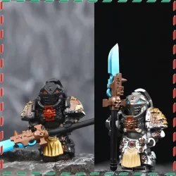 Presentes De Feriado Das Crianças Ornamentos Cinza Cavaleiro Jogo Série Blocos De Construção Minifiguras Brinquedos Modelo