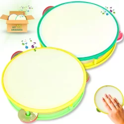 Kit 15 Pandeiro Infantil De Brinquedo Prenda Festa Junina