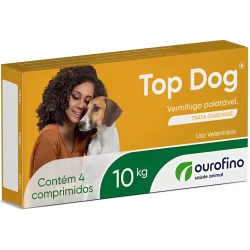 Vermifugo Ouro Fino Top Dog 10kg 4 Comprimidos