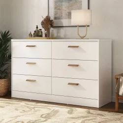 Cômoda Divino 6 Gavetas 100% Mdf Branca - Manbel