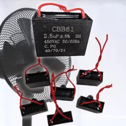Kit 10 UN Capacitor CBB61 Ventilador Partida Vários Modelo 250V 450V 1.2UF 2UF 3UF 4UF 50/60Hz 40/70/21