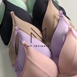 Kit 2 Sutiã de Microfibra Sem Aro Bojo Soft Confort Molinho Não Amassa