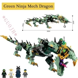 GUOJH Dragão Verde Ninja Mech 544pcs Compatível 70612 Ninjago Lumilipad Mecha Blocos De Construção Tijolos Laruan Regalobricks Brinquedos Presente