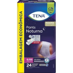 Roupa Íntima Tena Pants Noturna Tamanho G/EG 24 Unidades Embalagem Econômica