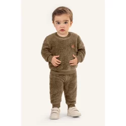 Conjunto Bebê Menino Peluciado Colorittá Marrom