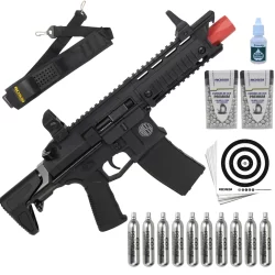 Rifle de Pressão AR15 Dragon CO2 4,5mm + 10 cilindros Co2