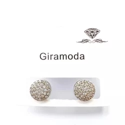 kit3 Parde brincos de argola de ouro de zircão  hipoalergênico elegante joias finas prata 925 e ouro 18k