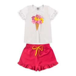 Conjunto Infantil Feminino Sweet Flowers