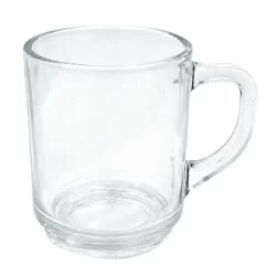Canecas 250ml De Vidro Lisa Praticasa Transparente