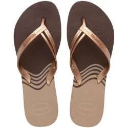 Chinelo Havaianas Elegance Print Café